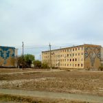 Uzbekistan: Khiva In Khiva the older Soviet-style apartment building are decorated