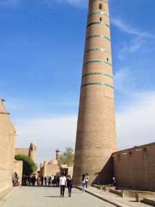 Uzbekistan: Khiva the Islom-Hoja Medressa and minaret ????both built in 1910.