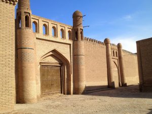 Uzbekistan: Khiva the beautiful brickwork.