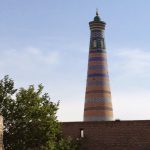 Uzbekistan: Khiva The large Juma Mosque is marked by the 47m