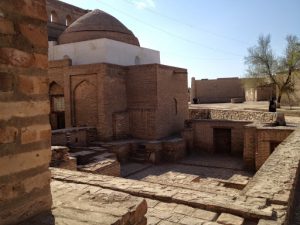 Uzbekistan: Khiva old town foundations.