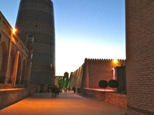 Uzbekistan: Khiva the Kalta Minor Minaret. This unfinished minaret was begun