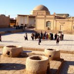 Uzbekistan: Khiva A courtyard in front of the citadel Kunya-ark where