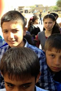 Uzbekistan: Khiva Student on a class trip visit.