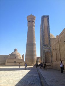 Uzbekistan: Bukhara ????Kalon Mosque right) and minaret are two of the