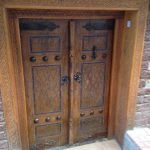 Uzbekistan: Bukhara ornate carved entry door