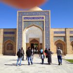 Uzbekistan: Bukhara entry portal of the Bahouddin Nakshband Mausoleum, a holy