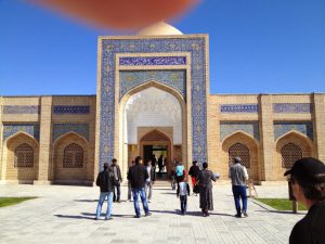 Uzbekistan: Bukhara entry portal of the Bahouddin Nakshband Mausoleum, a holy