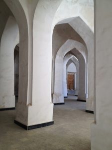Uzbekistan: Bukhara Kalon Mosque has massive interior arch columns.