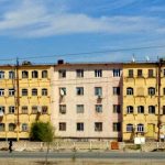 Uzbekistan: Nukus Soviet built apartment blocks with no elevators.