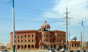 Uzbekistan: Nukus A new Asian style building.