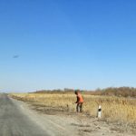 Uzbekistan: Nukus Road repairman in the middle of nowhere.