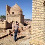 Uzbekistan: Khodjeyli Mizdakhan necropolis, ancient cemetery. This Zoroastrian cemetery was where residents