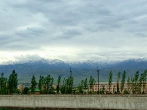 Uzbekistan: drive from Tashkent to Andijan in the ????Fergana Valley. Driving