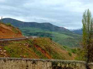 Uzbekistan: drive from Tashkent to Andijan in the ????Fergana Valley. Ascending