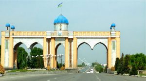 Uzbekistan: Fergana City decorative gateway.????http://en.wikipedia.org/wiki/Fergana