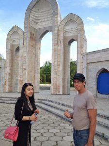 Uzbekistan: Fergana City Entering Babur Park. Fergana is the valley????????s least ancient