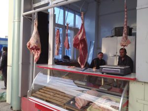 Uzbekistan: Fergana City Eski market butchery..