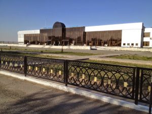 Uzbekistan: Nukus Nukus airport terminal. Like many tourists, after we finished driving