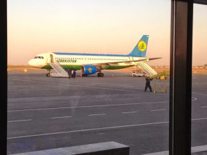 Uzbekistan: Nukus Our plane ready for our departure back to Tashkent--531