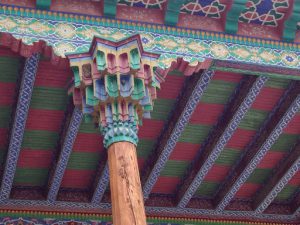 Uzbekistan: Kokand City Khan Palace - detail of a column and