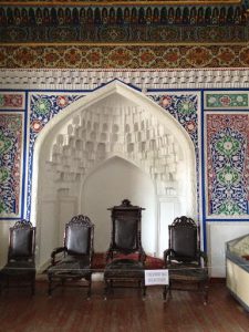 Uzbekistan: Kokand City Khan Palace - the Khan's reception room.