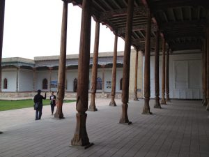 Uzbekistan: Kokand City The Jami mosque courtyard.