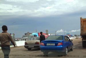 Uzbekistan: drive from Tashkent to Andijan in the ????Fergana Valley. Over