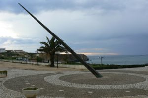 Portugal, Sagres Town: sundial in the park