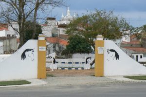 Portugal, Estremoz: entry to the cavalry training ground
