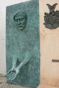 Portugal, Estremoz: close-up of sculpture at the memorial