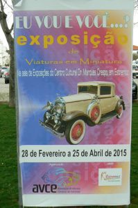 Portugal, Estremoz: poster for concourse car exhibit