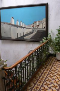 Portugal, Estremoz: tile floor in our hotel