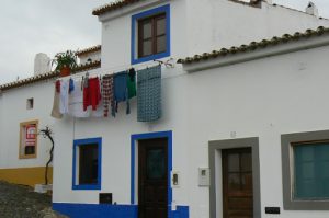 Portugal, Mertola: modern homes  (house on the left is for