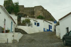 Portugal, Mertola: very uneven cobblestone streets