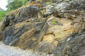 Portugal, Mertola: beautiful colors of raw marble