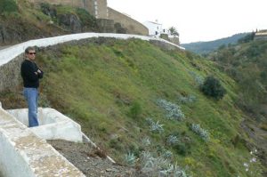 Portugal, Mertola: ancient town walls overlook the gorge