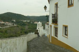 Portugal, Mertola: narrow bumpy streets above the river