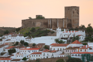 Portugal, Mertola: castle, church (former mosque) and houses