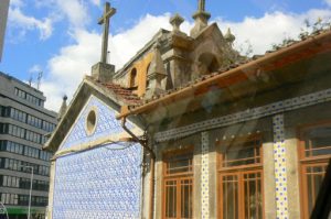 Portugal, Porto City: colorful traditional tiles  decorate many buildings