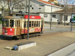 Portugal, Porto City: antique trolleys run through the city