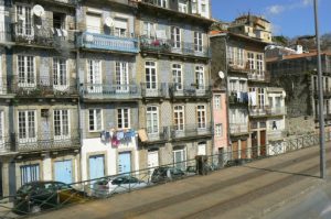 Portugal, Porto City: riverfront apartment houses