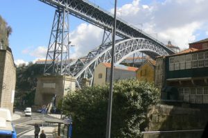 Portugal, Porto City: Dom Luis I bridge from below; the bridge