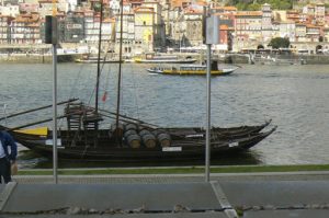 Portugal, Porto City: port wine barrels on old ships