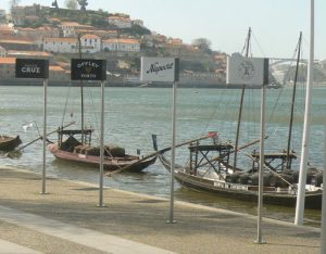 Portugal, Porto City: port wine barrels on old ships