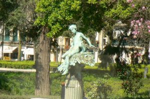 Portugal, Porto City: park statue Leda and the Swan