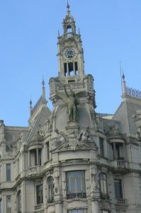 Portugal, Porto City: ornate building details