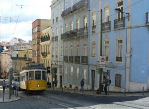 Portugal, Lisbon: trolley going uphill