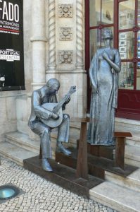 Portugal, Lisbon: Fado musicians statue