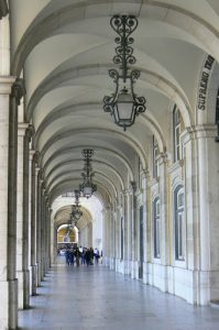 Portugal, Lisbon: neoclassic walkway